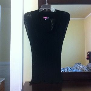 Black see through cover top