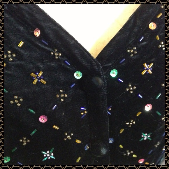 Vintage Banana Republic Velvet Vest - Picture 2 of 4