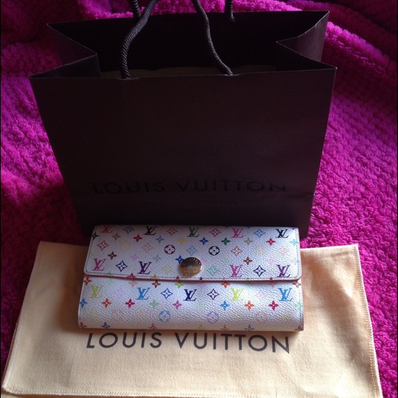 Louis Vuitton long white wallet