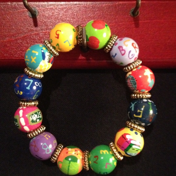 Angela Moore bracelet Teacher's pet Hand painted