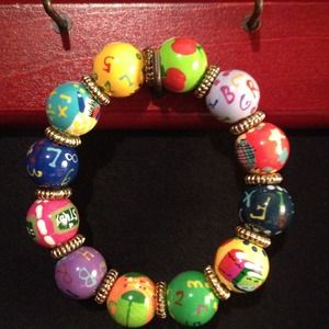 Angela Moore bracelet Teacher's pet Hand painted