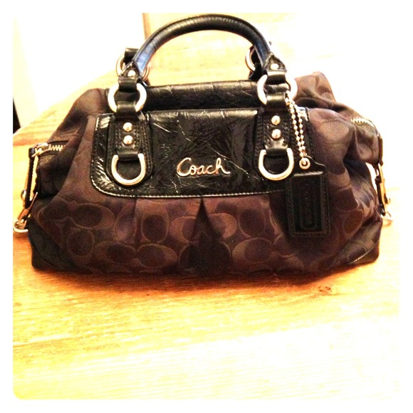 Authentic black signature Coach purse