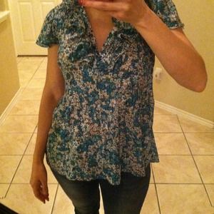 Ruffled floral top