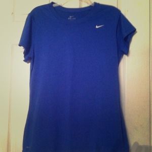 Blue Nike Dri-Fit shirt