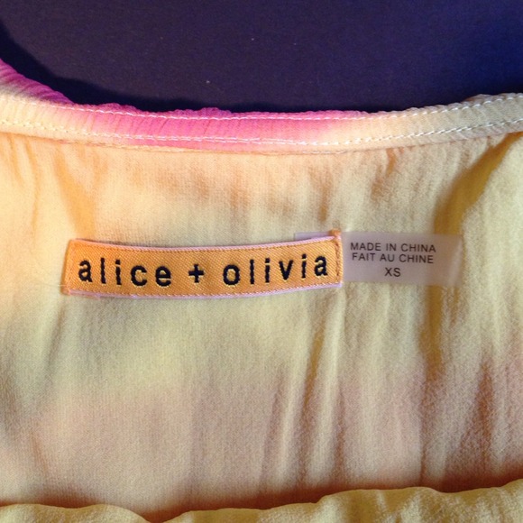 Alice + Olivia rainbow color silk dress,almost new - Picture 2 of 3