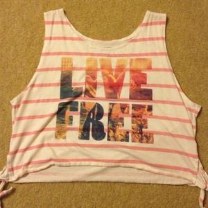 "Live free" tank top