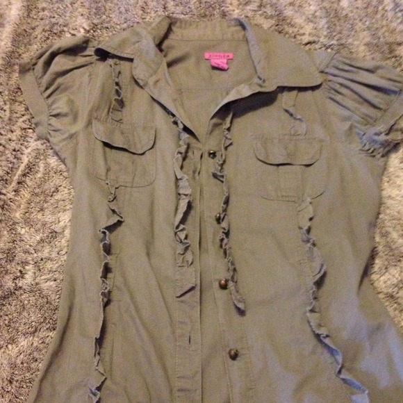 ❤Hold ❤Grey summer button up long top
