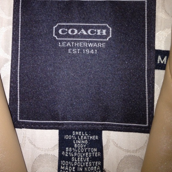 Authentic Coach Leather Jacket - Picture 4 of 4