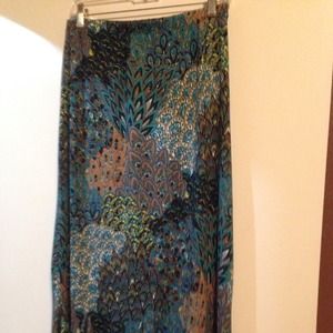 Beautiful peacock print skirt