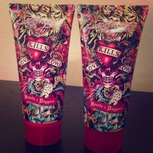 Ed Hardy lotion and shower gel