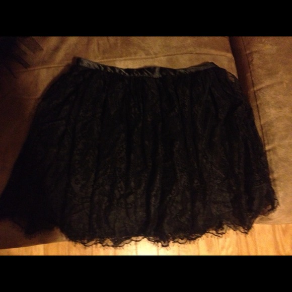 Black lace skirt