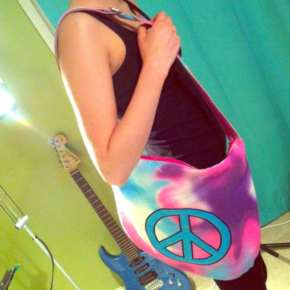 Limited Too tie-dye peace sign bag