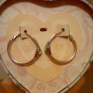 Never worn Brighton hoop earrings