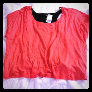 **TRaDED** Racerback Coral and black top 3x