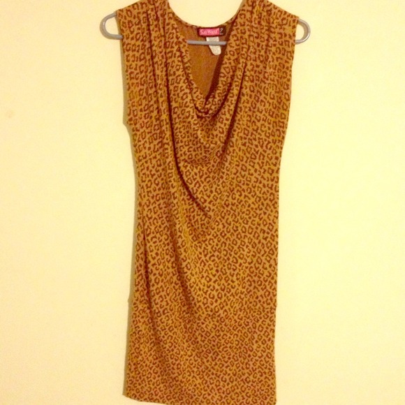 Cheetah print casual dress