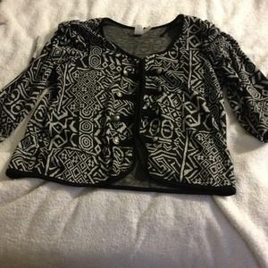 --TRADE-Aztec print blazer top and cross body bag