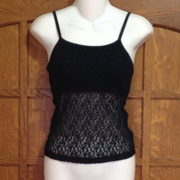 💋SOLD💋Black lace spaghetti strap top