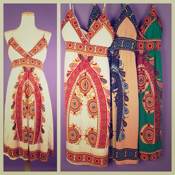 Green Paisley summer Maxi LAST ONE