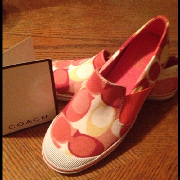 Coach Shoes - 📌ON HOLD NWT colorful Coach slip on sneakers