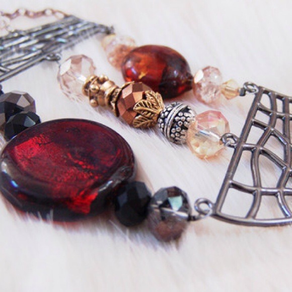 The Consort Cage Spiderweb metal-wrap Bracelet - Picture 1 of 4