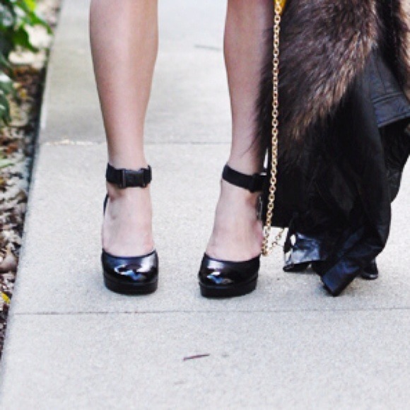 Hold: Price reduced again! Nine West buckle heels