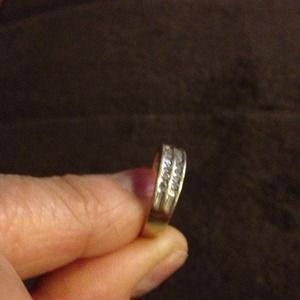 14k gold with diamond wedding band