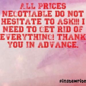 Everything on sale just shoot me a price