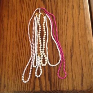 Various strands of beads
