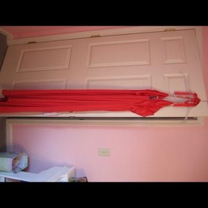 Orange/red halter formal dress size 5/6