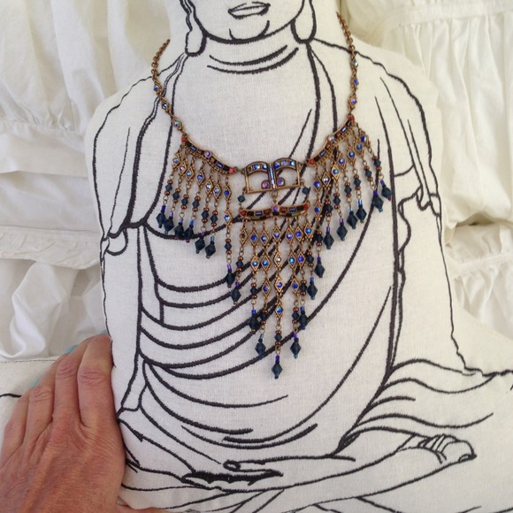 Gorgeous choker with blue and purple stones - Picture 1 of 2