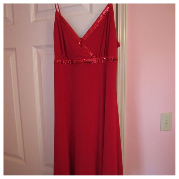 Red spaghetti cocktail dress - Picture 1 of 3