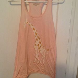 Pink giraffe tank top