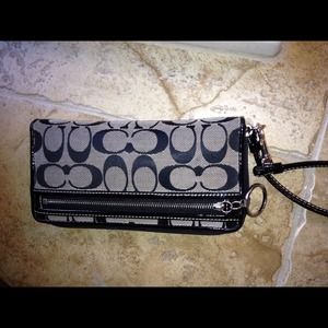 Coach monogram wristlet