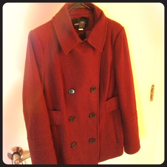 Sold!!!Red pea coat
