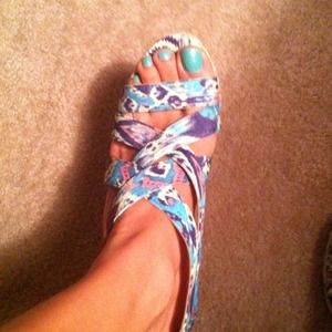 Cute multi color wedges.