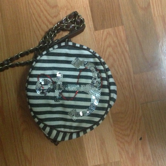 Pinstripe Crossbody Bag