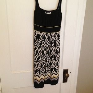 Black dress with patterned bottom