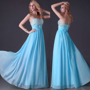 Light blue prom dress