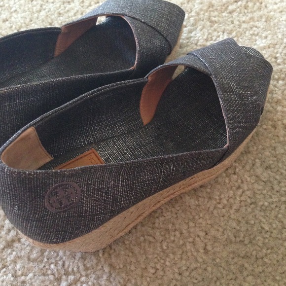 ***SOLD***Tory Burch Wedges worn once!
