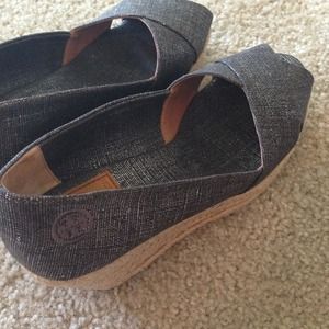 ***SOLD***Tory Burch Wedges worn once!