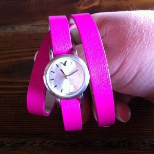 Pink wrap watch