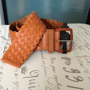NEW! leather braided belt