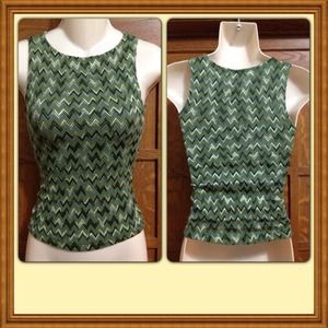 Chevron green multi color tank
