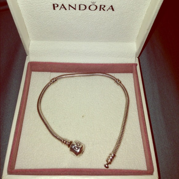 Bracelet, sterling silver, Pandora clasp