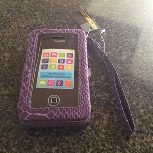 Purple iPhone wristlet