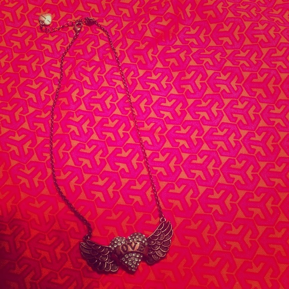 Sold! Betsy Johnson copper/ rhinestone necklace