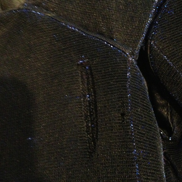 Black with blue sparkles dress cross cross straps - Picture 3 of 3