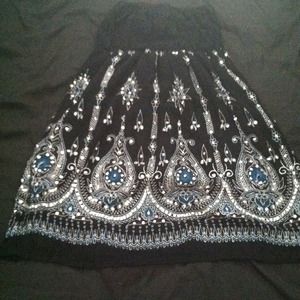 Cute Tube Dress with silver Sequins..