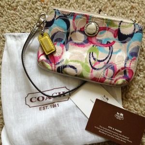 Authentic COACH wristlet or cell phone bag