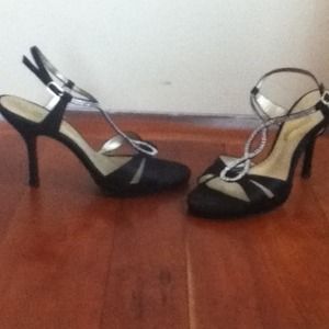 Black sparkly Nina heels
